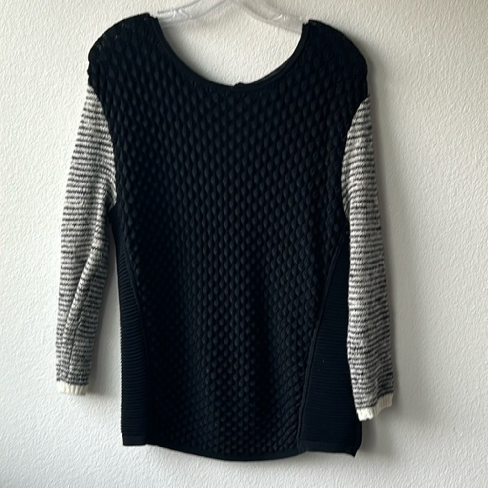 Trouve sweater size small black softgirl style ribbed Rayon zip up back